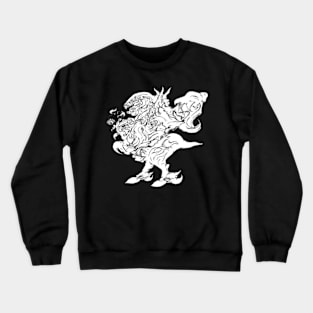 Dragon with rose Crewneck Sweatshirt